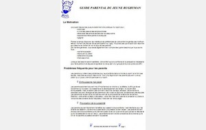 Guide du Parent du Jeune Rugbyman