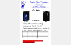 Commande de sacs à dos...