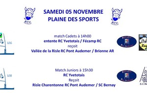 Matchs Cadets et Juniors...