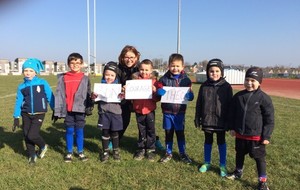 Les U6 souhaitent bon courage à leur copain...