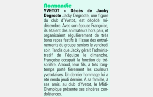 Midi-Olympique / lundi 06 janvier 2020