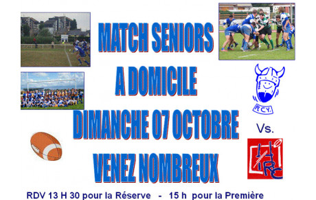 Matchs Seniors, cet après-midi...