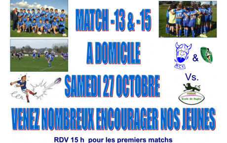 Matchs U13 et U15...