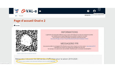 Affiliation saison 2019 - 2020